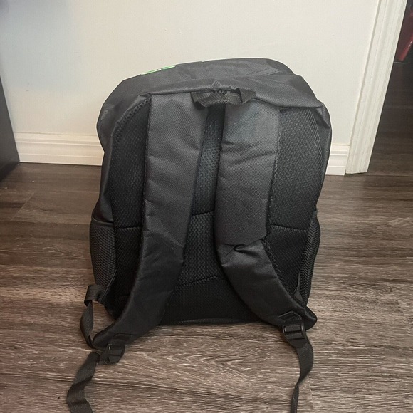 Minecraft Green & Black Creeper All Over Print‎ Backpack Water Bottle Holder - Picture 2 of 5